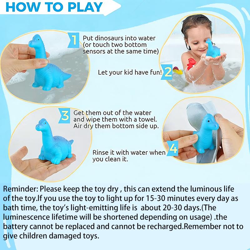 6/8/12 PCS Mermaid Light Up Bath Toy for Toddler , No Hole, Bath Toys for Kids Ages 4-8, Make Fun Bath-Time Gifts for Birthdays, Easter. Ideal for Use in The Shower, Bathtub, or Swimming Pool.