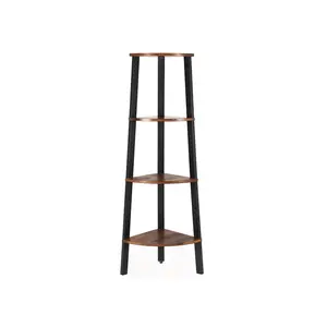 VASAGLE 4-Tier Industrial Corner Shelf