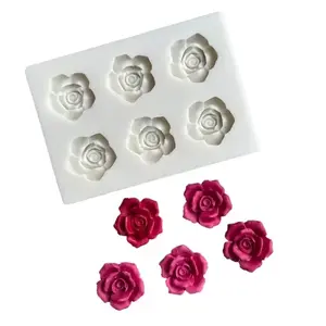1PC Rose silicone mold reusable mold chocolate pudding jelly fondant mold clay plaster resin craft mold diy baking tools