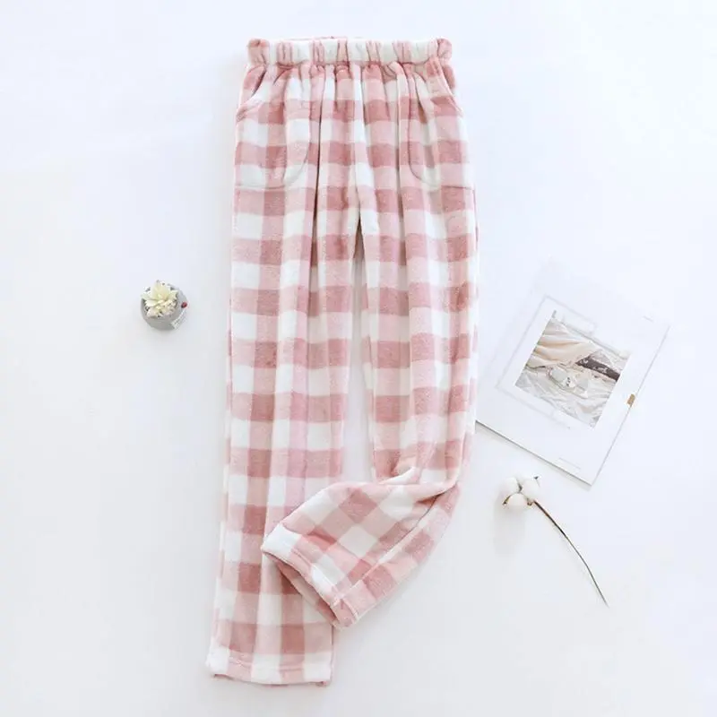 2025  Pajama Pants Warm Flannel Casual Loose Fleece Lounge Pants Sleep Pants Lazy Pants