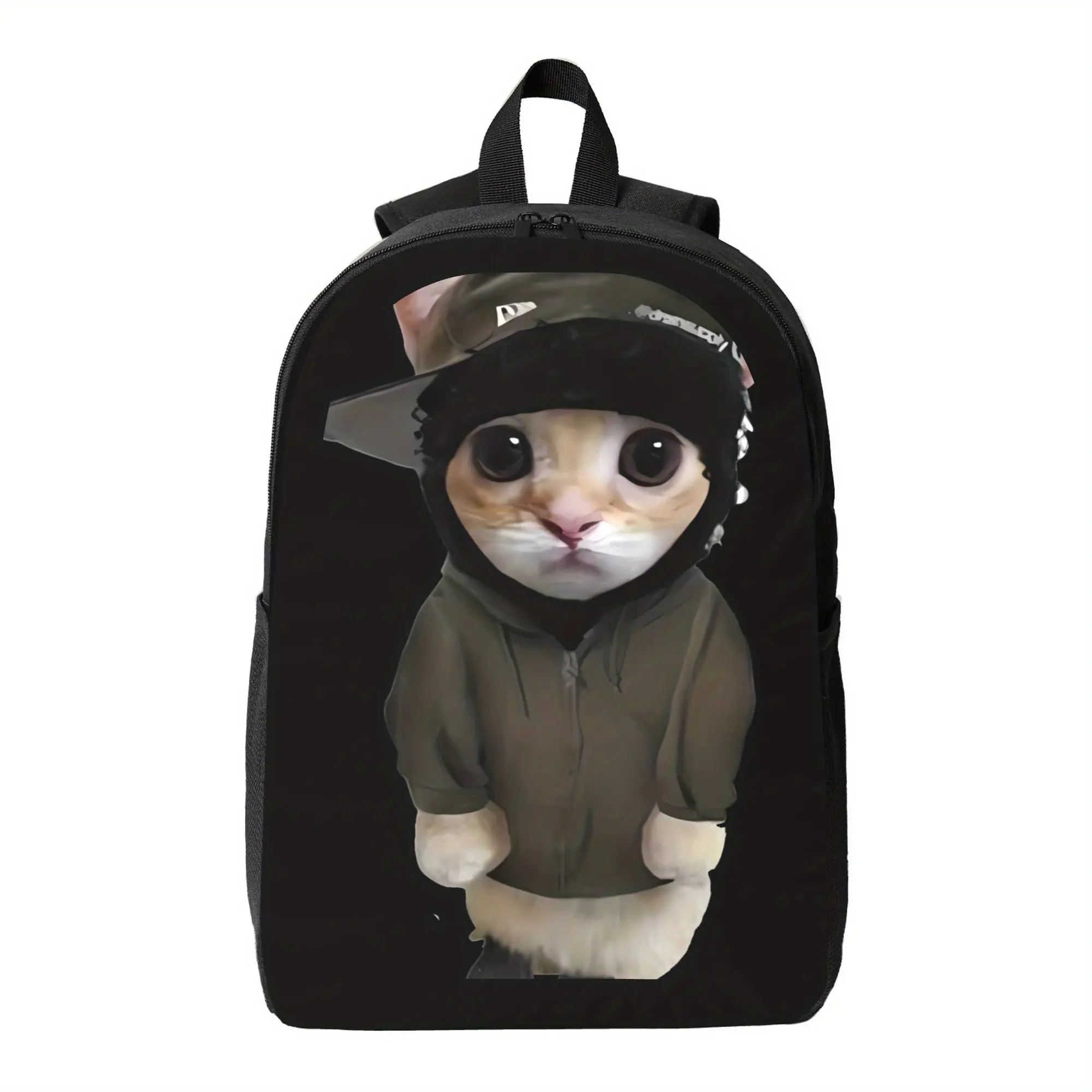 Rapper Yeat Kitty & Tonka Graphic 's & 's School Backpack - Large Capacity Durable Fabric, Cute Cat Print Design, Secure Zipper Closure for College, Travel, Daily Commute, Cute Backpacks for School, Comfortable Straps, for Teenager