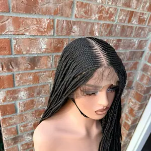 360 full lace Center cornrow made with fiber synthetic lace. Easy to wear and easy to maintain for all women.