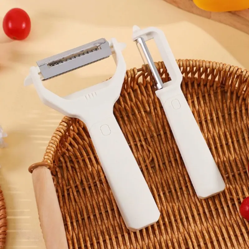 2026 New 2-In-1 Vegetable Peeler Set, Multi-Functional Peeler and Grater, Kitchen Fruit Peeling Tool, Suitable for Tomatoes, Onions, Carrots, Cucumbers, Potatoes