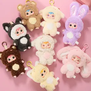 Samuel Milk Cute Little Pet Blind Box Plush Doll, Rotatable Eyes Kawaii Animal, 6+2 Designs, Collectible Toy, Great Gift for Girls & Kids (1 Box)
