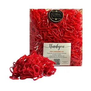 500 Pack Red Rubber Bands for Hair - Durable, No- Elastic Hair Ties for , ,  & Adults | Non-Slip, Multi-Use Hair Accessories for Braids, Ponytails & Crafts by