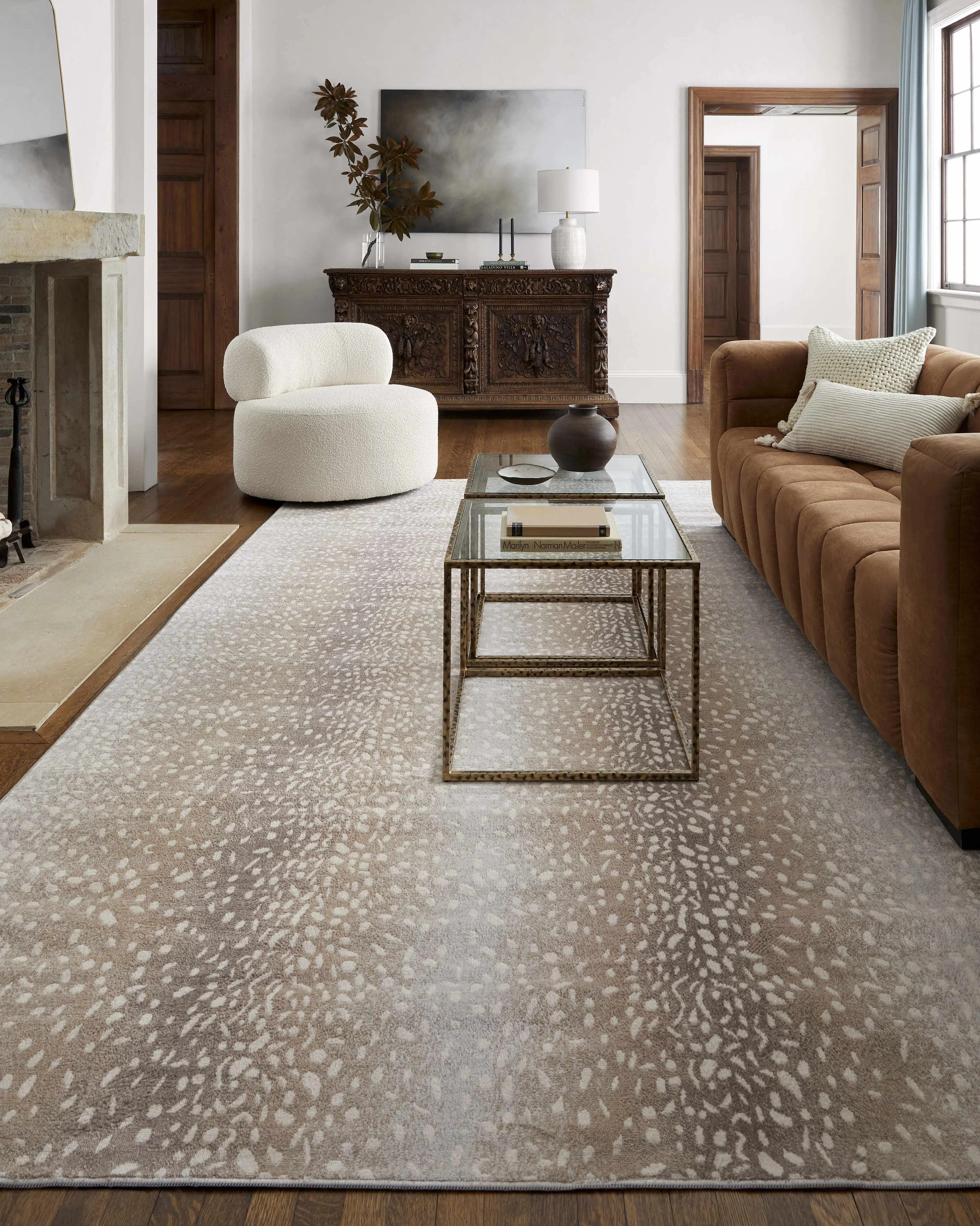 Pointblank Tan Leopard Print Rug - Beautiful Animal Printed Area Rug Pointblank Tan Leopard Print Rug - Beautiful Animal Printed Area Rug