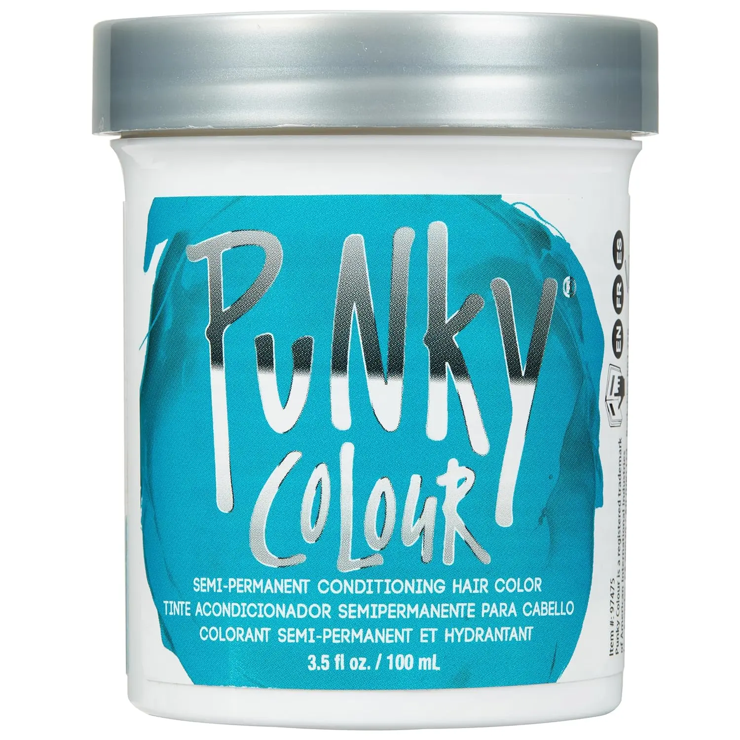 Punky Semi Permanent Conditioning Hair Color - Keratin-Infused, Non-Bleaching, Ammonia-Free, Ready-To-Use, Cool-Toned, Vegan, PPD & Paraben Free, 5-40 Wash Duration, 3.5oz Turquoise Hair Dye, Non-Bleaching Semi-Permanent Color