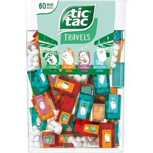 TIC TAC Box with 60 Mini Boxes (Mint, Orange, Spearmint, Peach and Passion fruit) 234g by Tic Tac