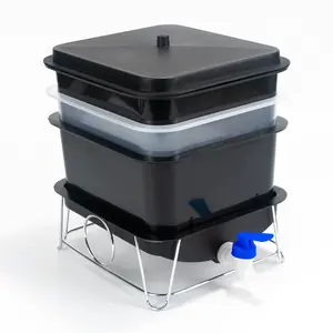 Basic Worm Farm Composting Bins, 3-Tray Worm Composting Bins - For Recycling Food Waste at Home Worm Bins
