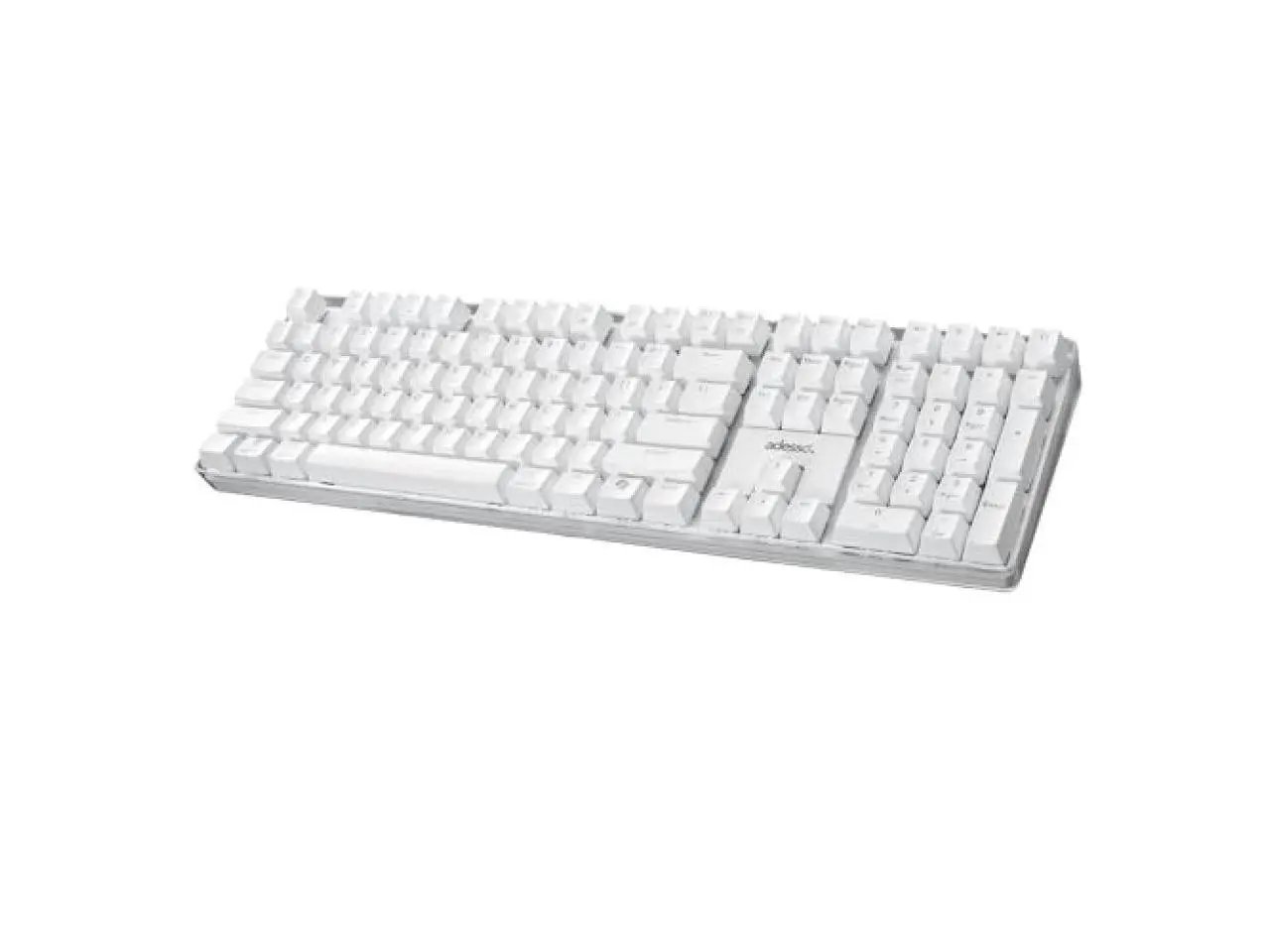 Adesso AKB-680UW Mechanical Keyboard with Copilot AI Hotkey - Brown Switch, Multi-OS Compatible | Enhanced Productivity with Tactile and Quiet Feel and Multimedia Keys, White