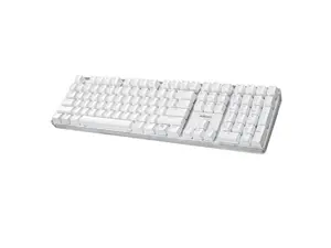 Adesso AKB-680UW Mechanical Keyboard with Copilot AI Hotkey - Brown Switch, Multi-OS Compatible | Enhanced Productivity with Tactile and Quiet Feel and Multimedia Keys, White