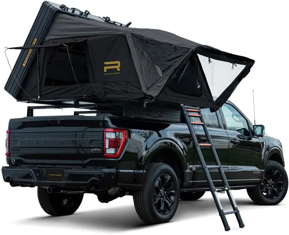 Condor Overland 2 XL Air Hard-Shell Roof Top Tent for Car Camping and Overlanding, Honeycomb Aluminum Shell, 3-4 Person Extra Large, Easy Assembly, Air Matress and Universal Mounting Brackets Included
