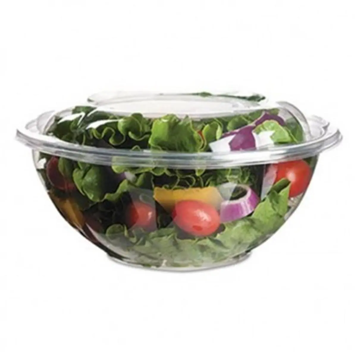 212 MAIN 18oz Sturdy Traditional Composable Salad Bowl with Lid, Eco-Friendly Disposable Tableware Set, Easy-to-Store Grab-and-Go Kitchen Bowls