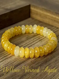 1pc Yellow Agate Bracelet Is The First Choice For Women To Wear And Can Be Given As A Gift To Family And Friends