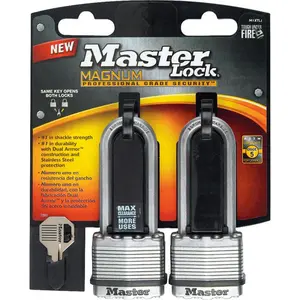 Master Lock  1.75 in. Keyed Alike Dual Ball Bearing Locking Laminated, Steel - Pack of 2