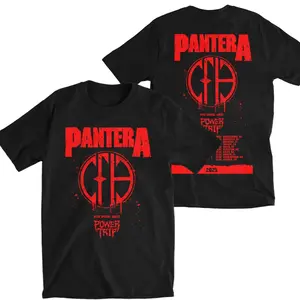Pantera With Special Guest Power Trip Europe 2025 Tour T-shirt, Pantera First Uk And Ireland Tour In 20 Years Shirt Fabric Menswear