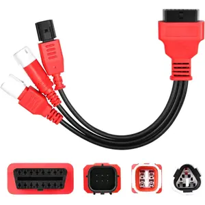 3-in-1 OBD2 Adapter ,16 Pin to 6/4/3 Pin OBD Diagnostic , OBD2 to OBD1 6pin 4pin 3pin Plug Adapter for  /Guzzi/Kawasaki/Suzuki, Compatible with OBDII Scanners