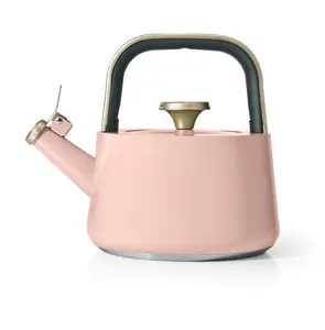 1.8L Ceramic Non-Stick Stovetop Tea Kettle, Rose by Drew Barrymore