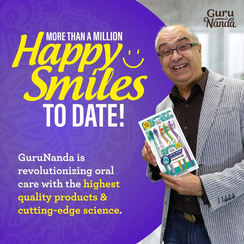GuruNanda Butter on Gums Toothbrush (6-count) Oral Pack