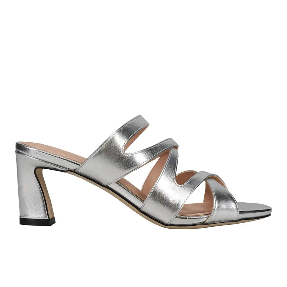 Cole Haan Womens Alyse Metallic Block  Casual Sandals Casual Mid Heel 2-3" - Silver