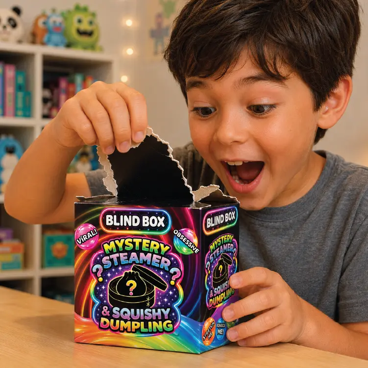 BLIND BOX Squishy Steamer Mystery Swuishy Dumpling VIRAL Fun Doh NON TOXIC great birthday Xmas gift for kid