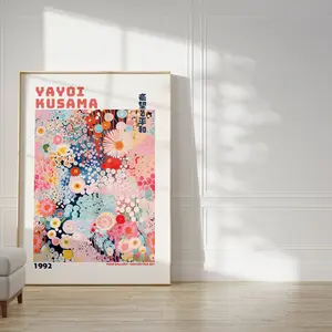 Yayoi Kusama Poster - Abstract Yayoi Kusama Print As Japanese Wall Art - Yayoi Kusama inspired Japanese Gallery Wall Art - Home Wall Decor, Room Decor, Unframed