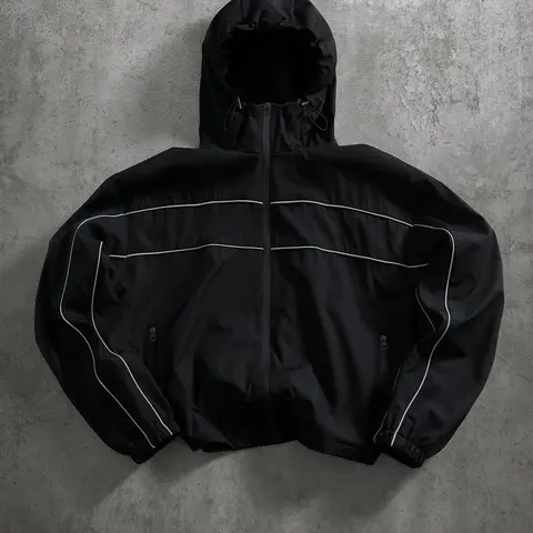 Best seller in the US market! Functional Style Hooded Softshell Jacket with 3M Reflective Trim, Windproof & Waterproof, Loose Outdoor Casual Outerwear