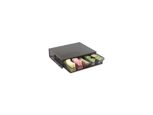 Safco 1 Drawer Hospitality Organizer 5 Compartments 12 1/2 x 11 1/4 x 3 1/4 Bk 3274BL