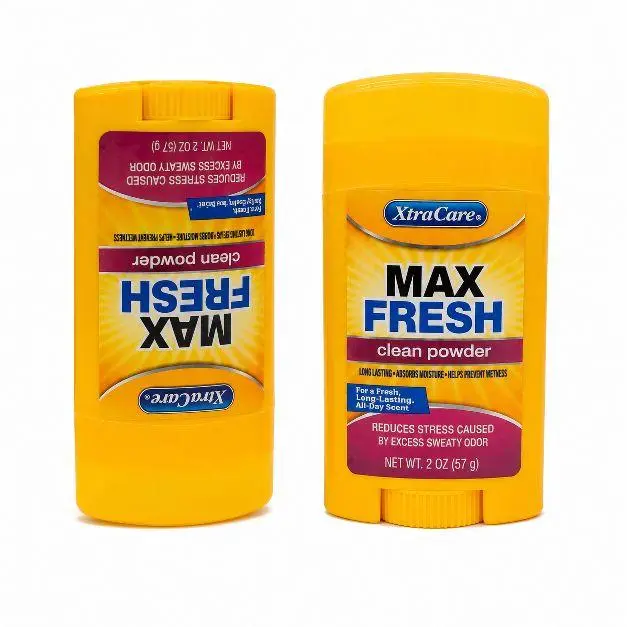XtraCare Max Fresh Clean Powder (2 oz) - Moisture Control, Long-Lasting Absorption, Wetness Prevention, Reduces Sweaty Odor-Related Stress