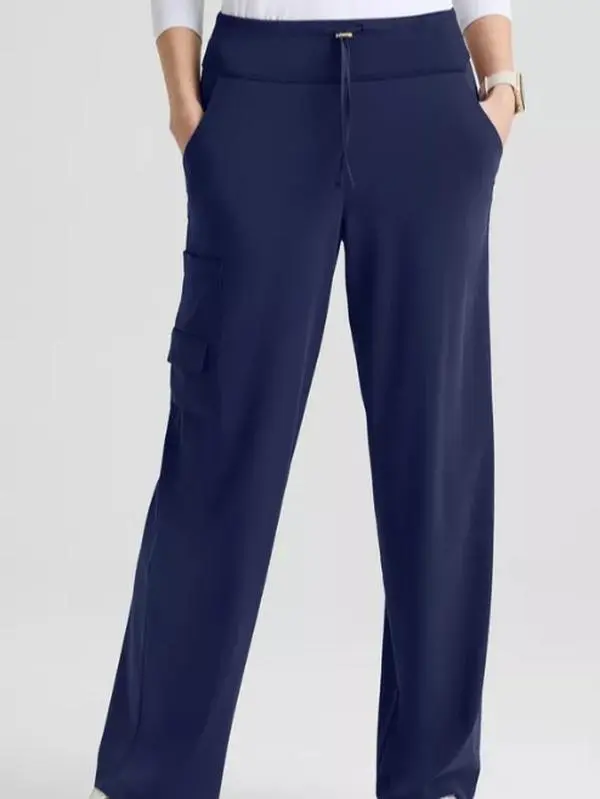 Grey's Anatomy by Barco Cultivate Aria Women's 6-Pocket STRETCH Drawstring Wide Leg Scrub Pants