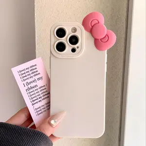 Cute Bowknot Design Phone Case with Card, Decorative Phone Protector Cover, Phone Accessories Compatible with iPhone 11 12 13 14 15 Pro Max, Casing