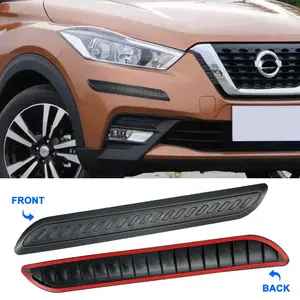 2 Pack Black/White Bumper Guard Strip, Anti-Collision Patch Car Bumper Guard Strip, Front and Rear Bumper Protector for Car