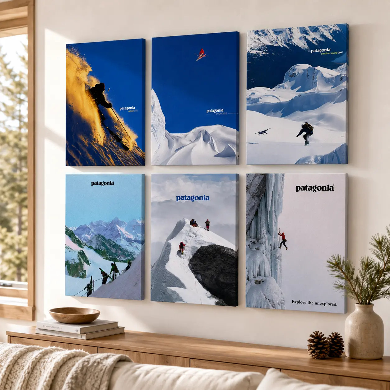 vintage outdoor poster, mountain wall art, nature poster, adventure wall art, surf poster, vintage mountain poster, glacier poster, outdoor wall decor, scenic wall art, retro room decor, bedroom wall decor, living room decor, home decor wall art