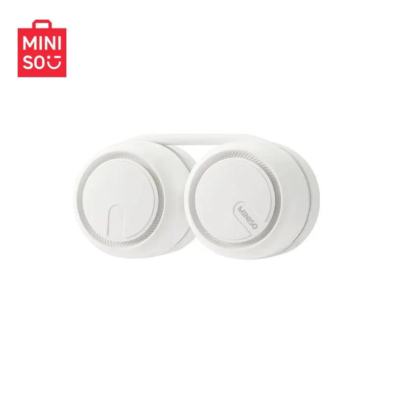 MINISO 1200mAh Wireless Wearable Neck Fan - Minimalist Hands-Free Portable Companion Fan with Strong Airflow for Travelers, Office Use