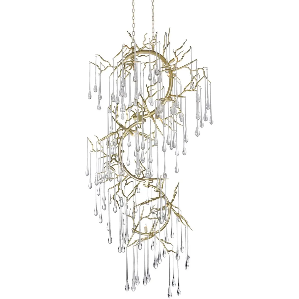 CWI Lighting Anita 12 Light 18 inch Gold Leaf Down Chandelier Ceiling Light 1094P26-12-620