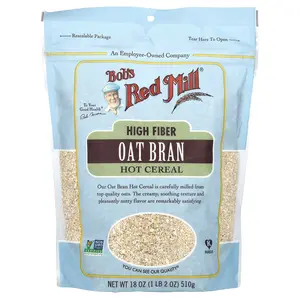 Bob's Red Mill High Fiber Oat Bran Hot Cereal, 18 oz (510 g) Bob's Red Mill High Fiber Oat Bran Hot Cereal, 18 oz (510 g)