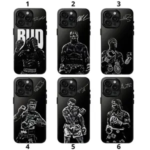 Boxing All Legends Signature Phone Case, Legendary Boxer Collection, Iconic Fighting Star Black Phone Cover Compatible with iPhone X, 11, 12, 13, 14, 15, 16, 17 Series & Galaxy Series