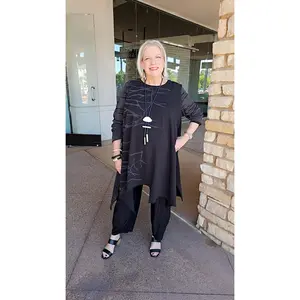 Luukka Black Shadow Print Long Tunic 25K141