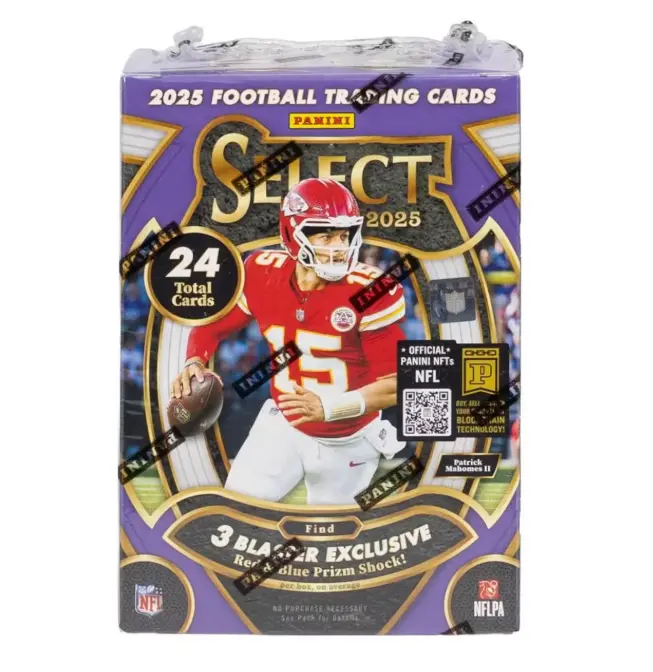 NFL 2025 Select Blaster Box (Red/Blue Prizm) Purple Box