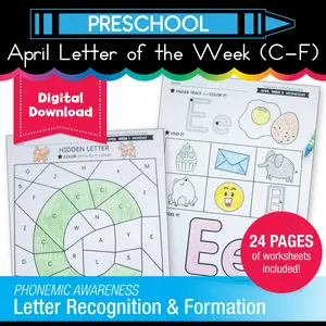 Printable Preschool April Letter of the Week