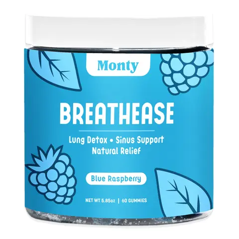 BreathEase | Natural Lung Detox & Sinus Relief | Mullein Leaf, Quercetin, Boswellia | Supports Respiratory Health, Allergy, and Mucus Relief