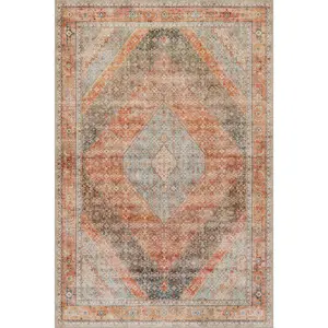 Nuloom Junali Medallion Washable Area Rug