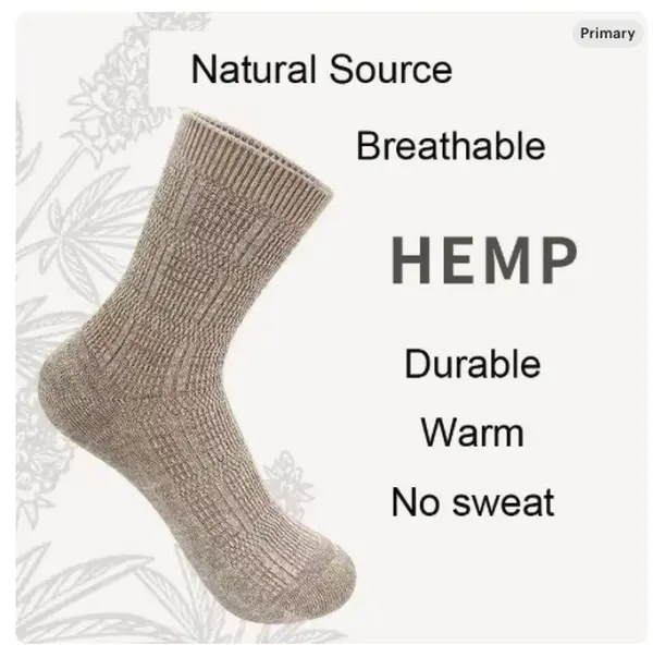 Natural Linen Socks, Men and Women, All Season Socks， 2 pairs