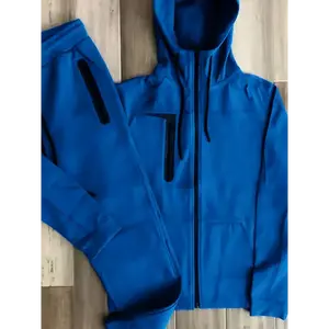 Men's 2-Piece Tracksuit Set - Stylish Zip-Up Hooded Sweatshirt and Matching Joggers - Comfortable Athletic Wear for Running and Fitness