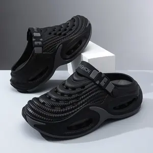 Men’s Techwear chunky clogs — breathable summer slippers with adjustable strap athletic recovery slides