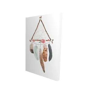 360 stand Triangle Shape Dream Catcher with High Def Print, 24x36 in, Bohemian Hanging Decoration with Feather Accents, Room Decorations, Hangable Home Decor Ornament, Ideal Gift for Home Supplies, Decor Accessories