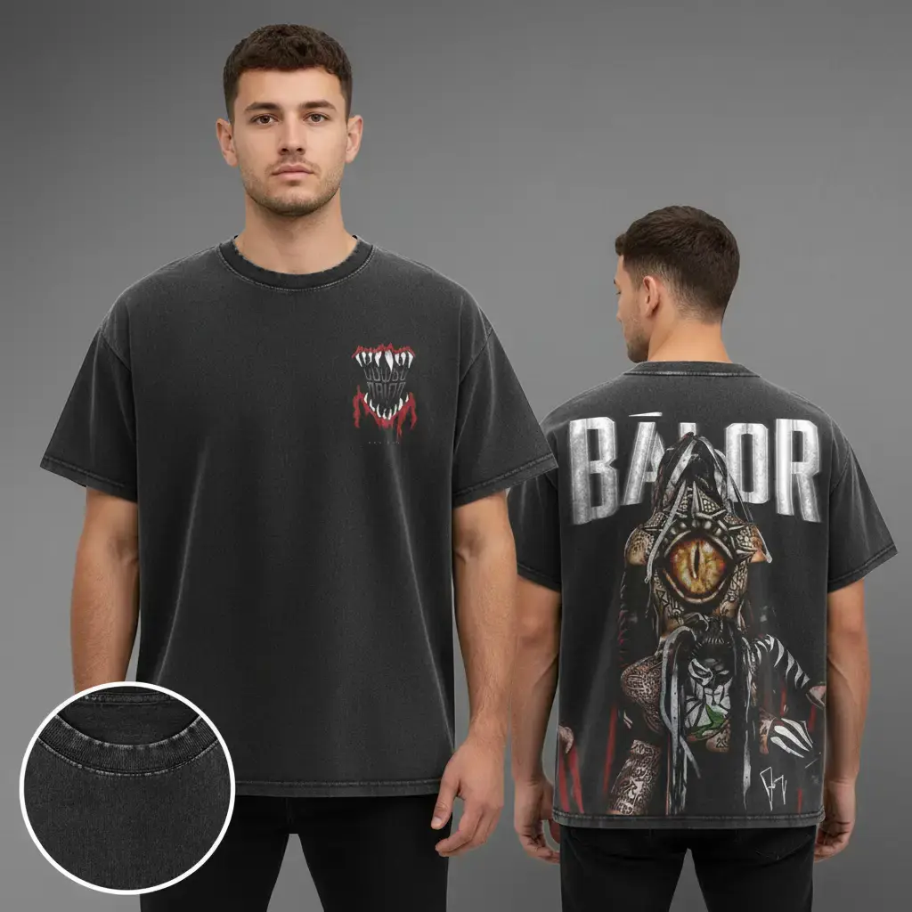 WWE Finn Balor Washed T-Shirt | Vintage Graphic Wrestling Tee, WWE Tee | Classic Fan Apparel Cotton Fabric