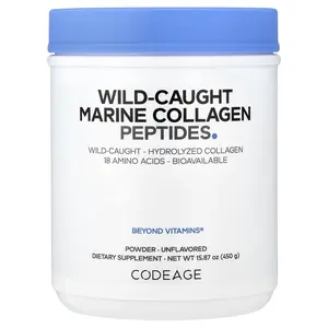 Codeage Wild-Caught Marine Collagen Peptides Powder, Unflavored, 15.87 oz (450 g)