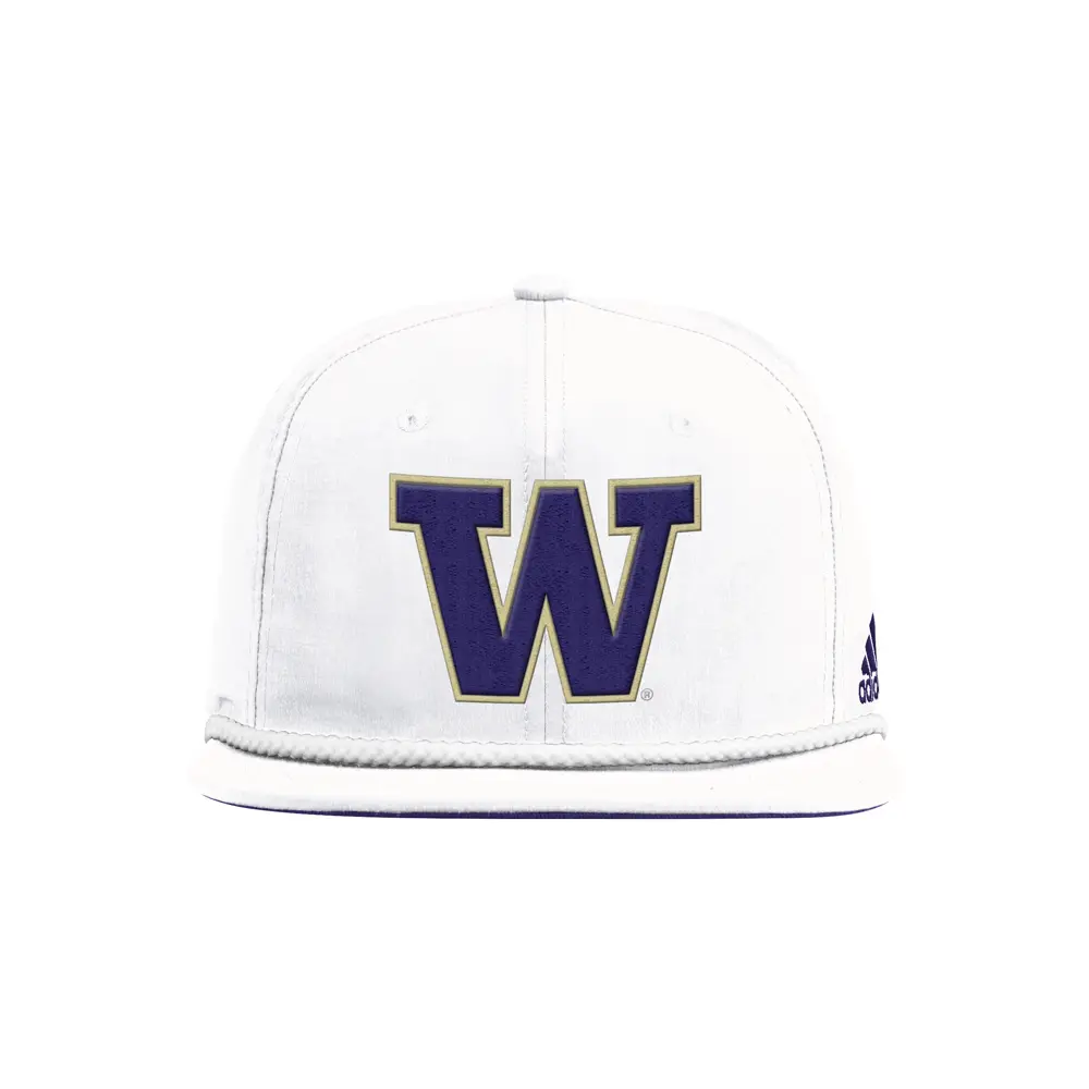 adidas Mens Washington Huskies Rope Cap Casual - White