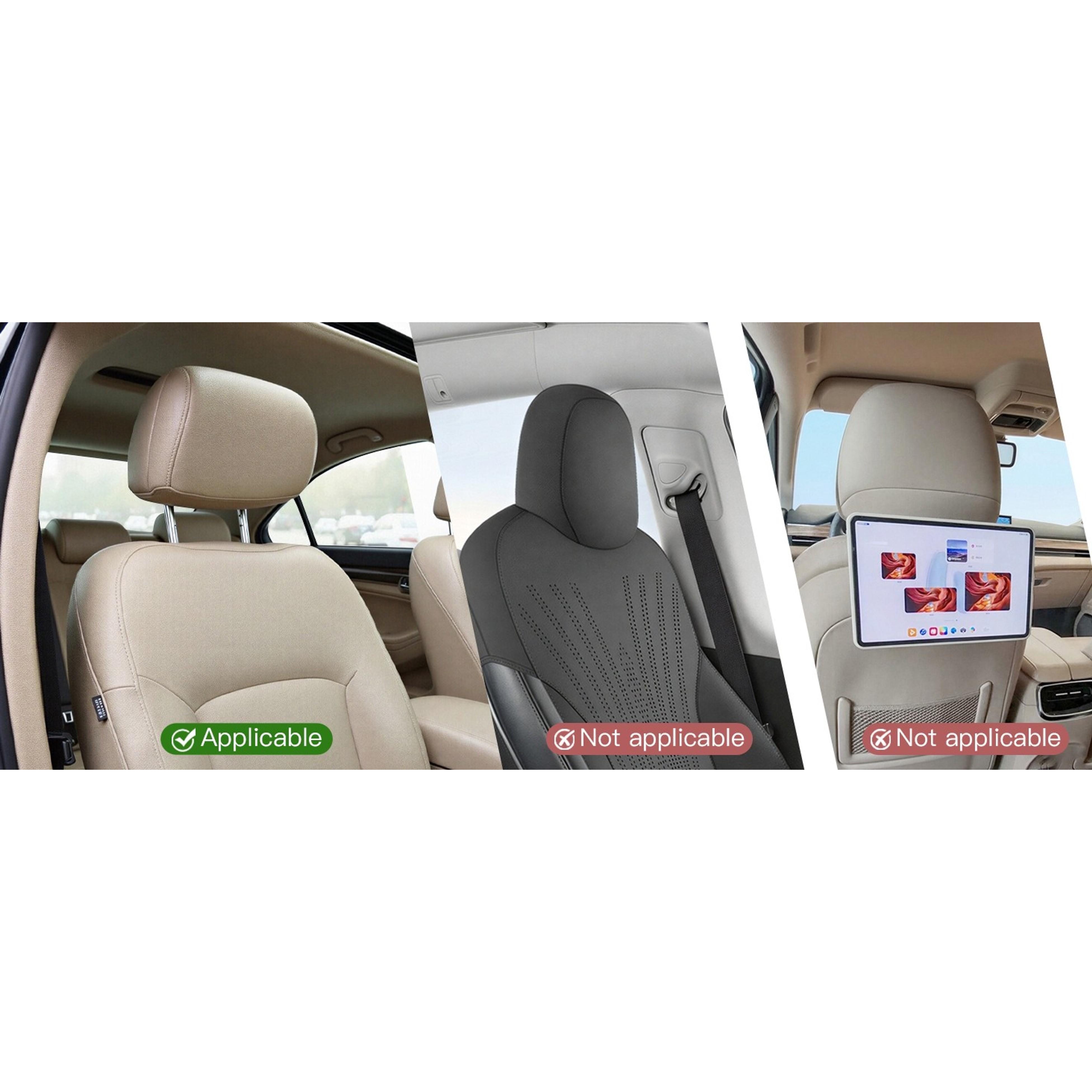 Car Seat Organizers Waterproof Backseat Protector with Storage Pocket Large Leather Kick Mats for Kids Pets Automobile SUV Truck (Black, Large Pocket)